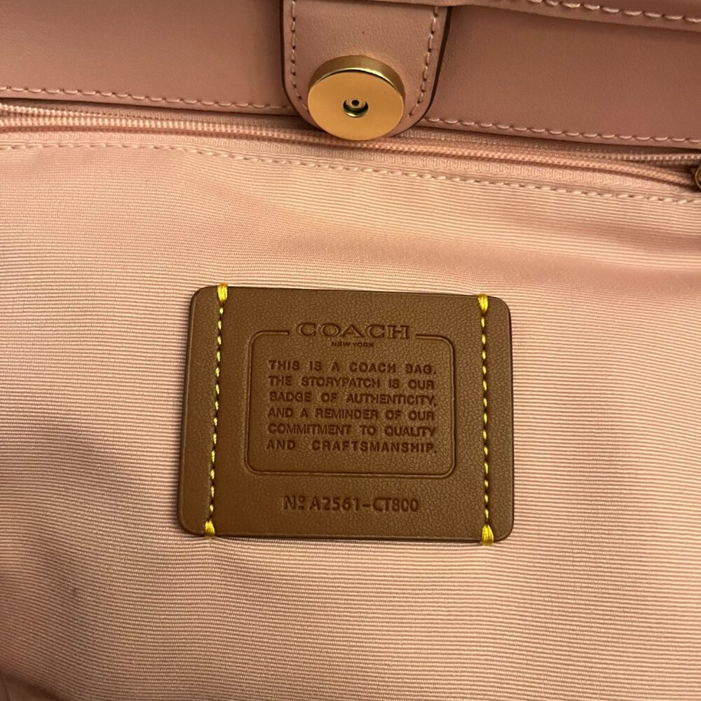 NWT Coach City Bucket Bag in the original Powder Pink from 2025 WITH CHARMS! - Picture 6 of 7